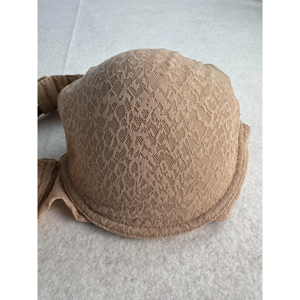 Natori Lace T-Shirt Bra Womens 40DD Beige Underwire Lightly Lined Molded Stretch